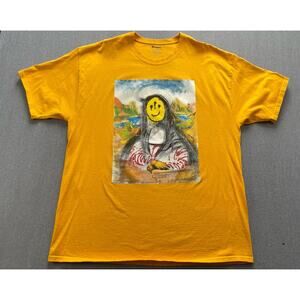 Westside Gunn T-Shirt Yellow, Mona Lisa Pray For Paris Tout-Puissant XXL